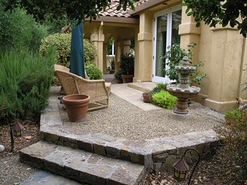 stonework patio